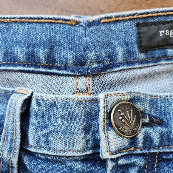 Rag & Bone Jeans Womens 28 X 26"Cropped Flare Denim High Rise *modified - Picture 7 of 16
